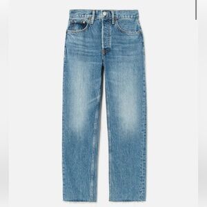 NEW Re/Done 70’s Ultra High Rise Stove Pipe Blue Jeans in Light Indigo NWT 29 30